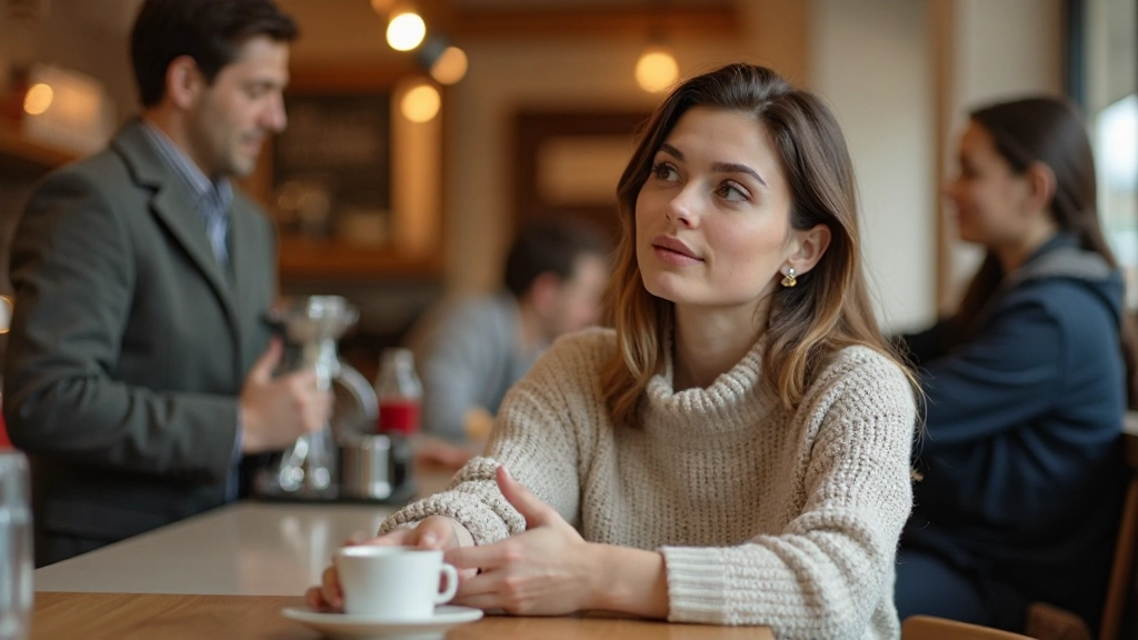 Путешественница заказывает кофе в уютном венском кафе, разговаривая с барменом на немецком языке